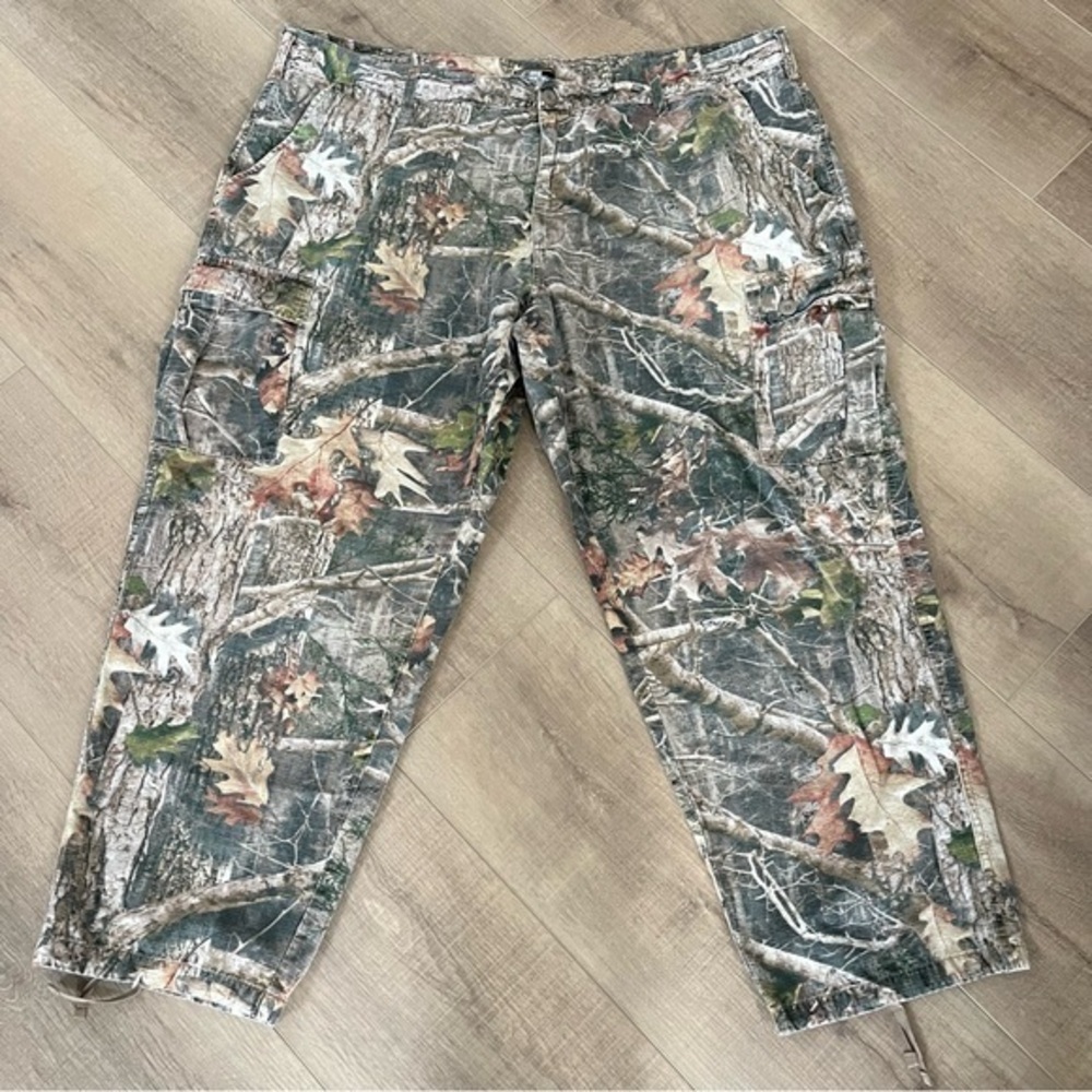 Ridge Hunter Men Camo Brown Cargo Kanati Hunting Pants SZ 3TG/3EG Cotton 48x30”‎